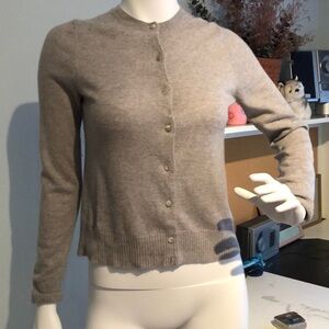 J.Crew cropped 100 percent cashmere cardigan sweater